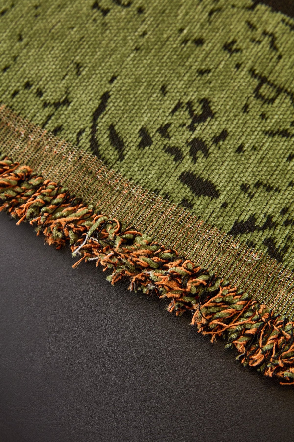 Plaid Elaris · Vert olive (vue 7)