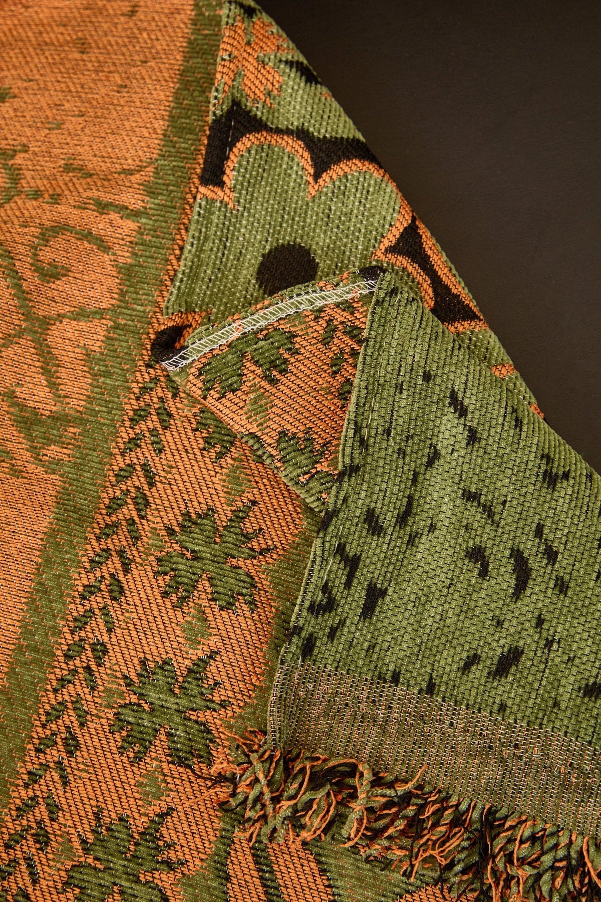 Plaid Elaris · Vert olive (vue 9)