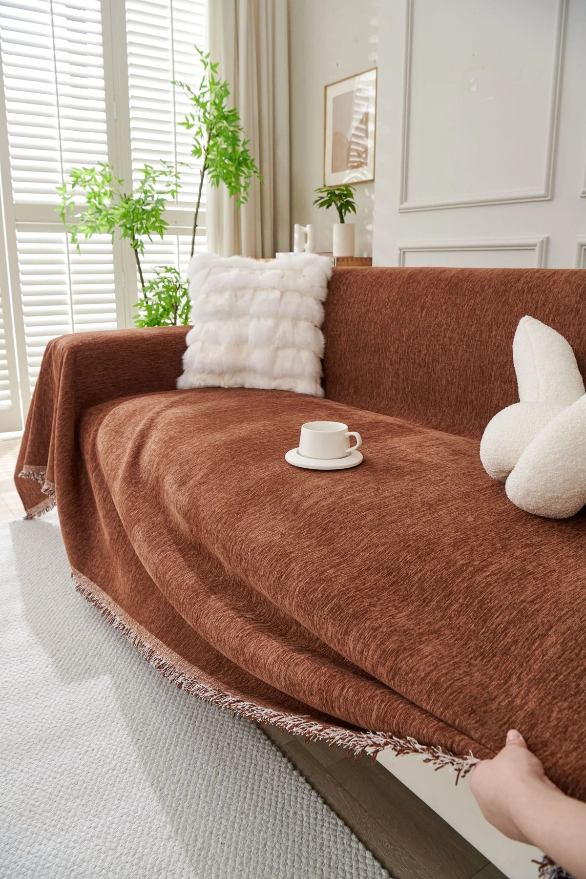 Plaid Elligate · Chocolat (vue 3)