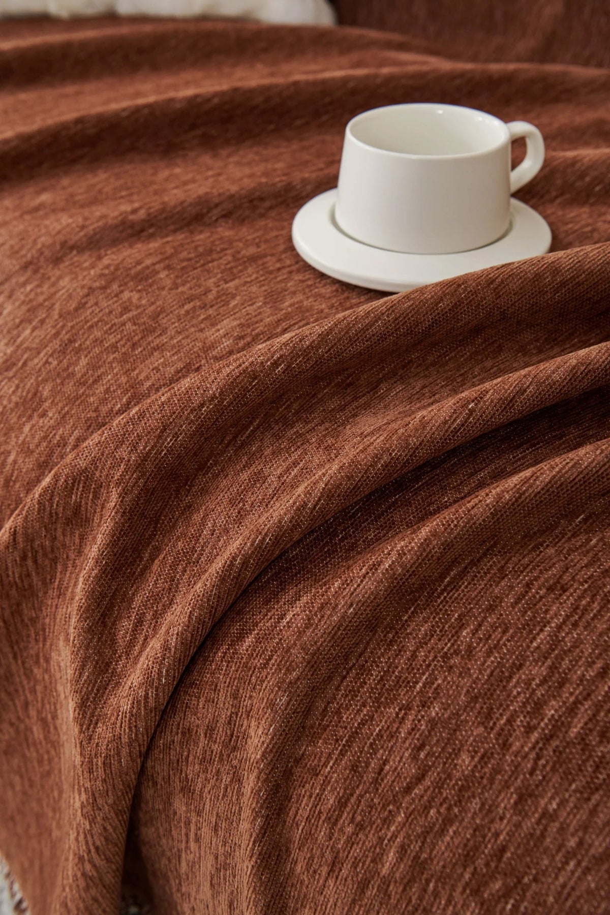 Plaid Elligate · Chocolat (vue 4)