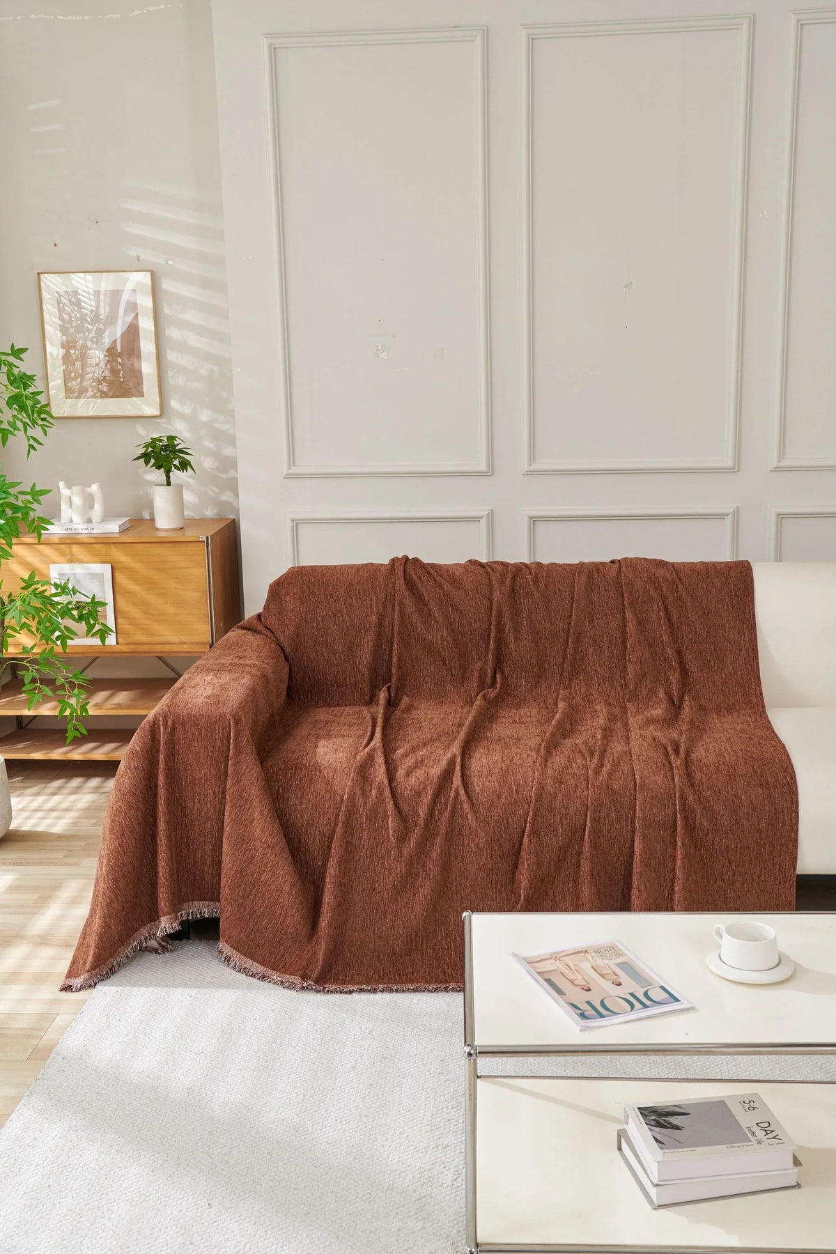 Plaid Elligate · Chocolat (vue 5)