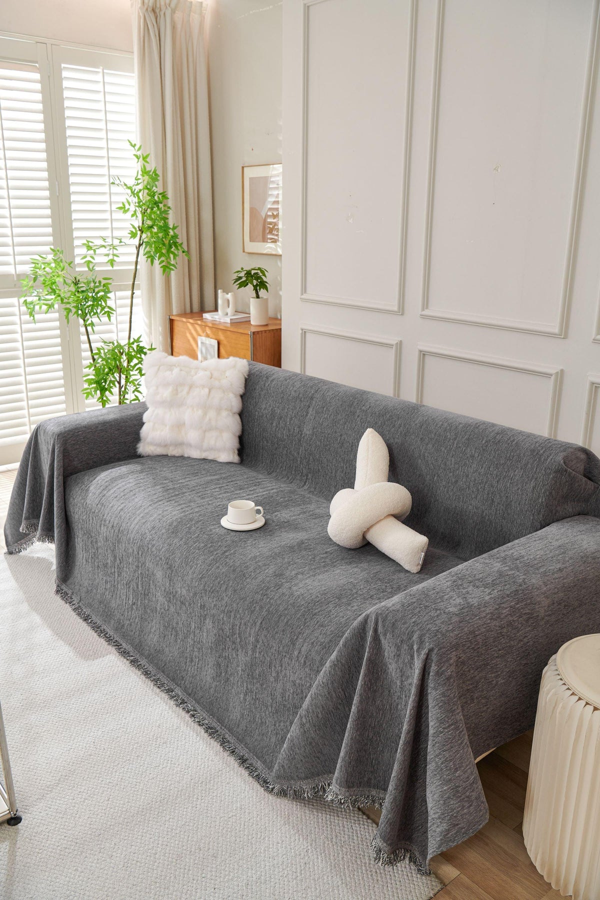 Plaid Elligate · Gris foncé (vue 2)
