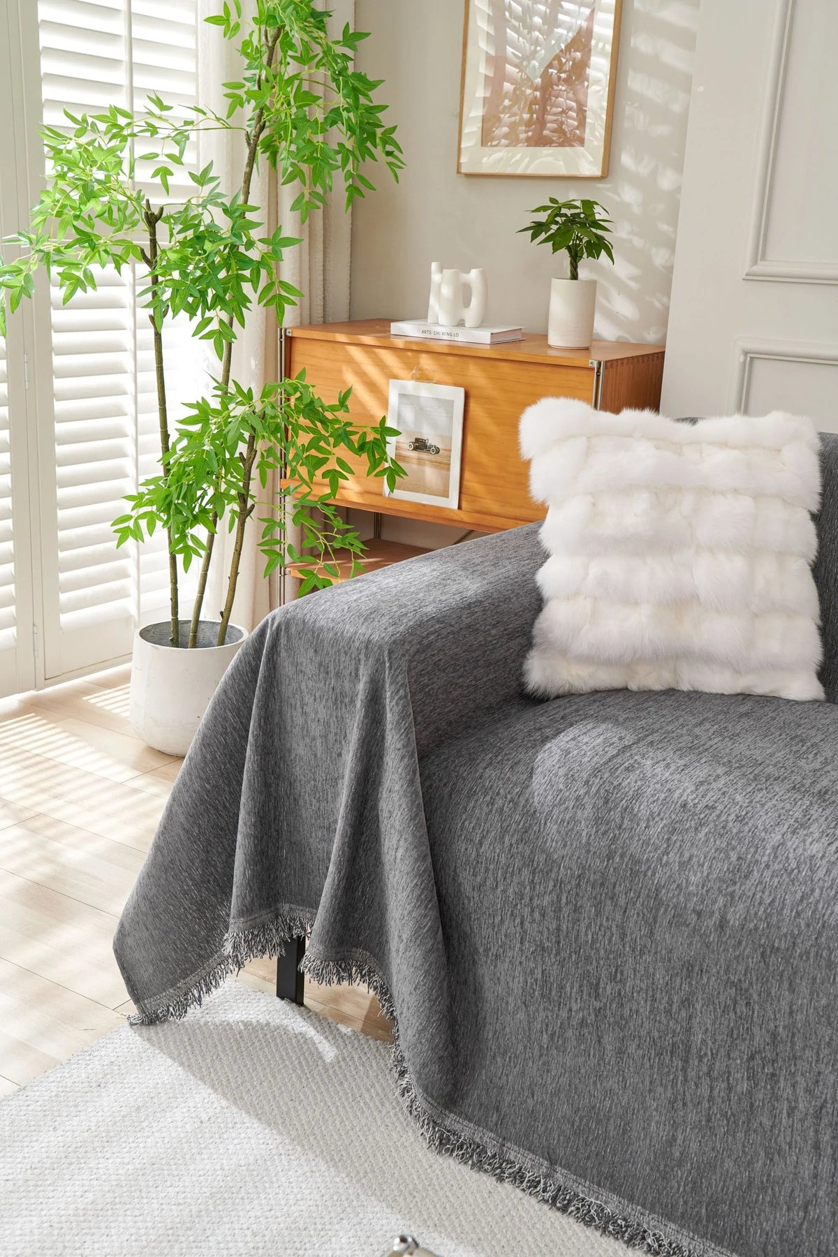 Plaid Elligate · Gris foncé (vue 3)