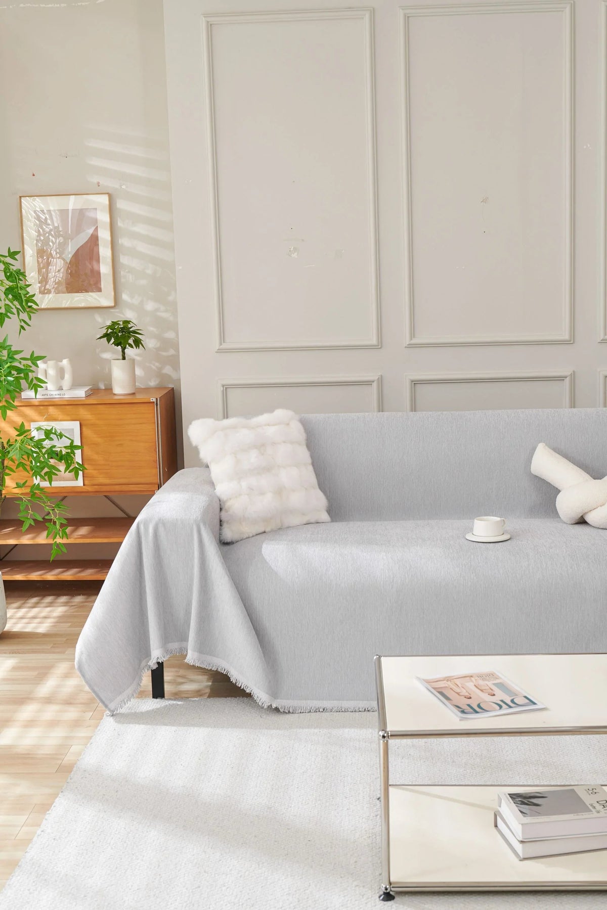 Plaid Elligate · Gris clair (vue 2)