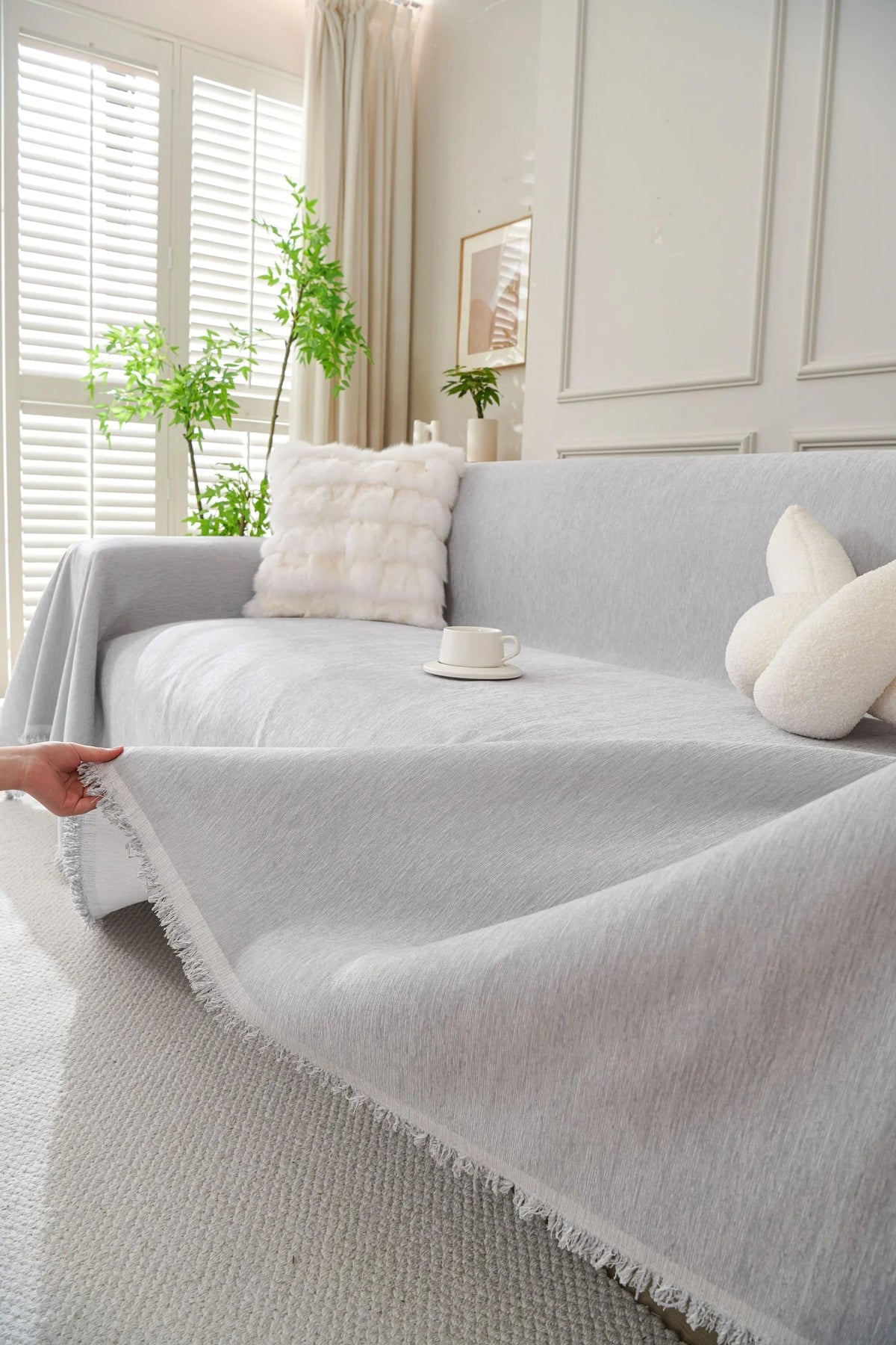 Plaid Elligate · Gris clair (vue 3)