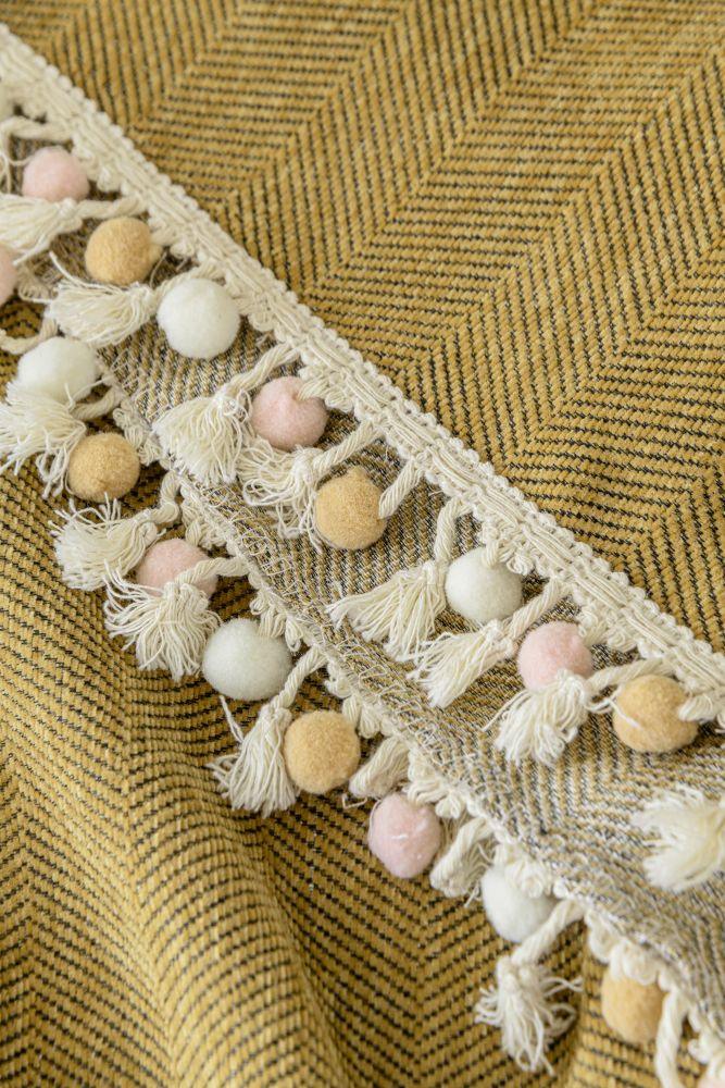 Plaid Herpome · Jaune moutarde (vue 7)
