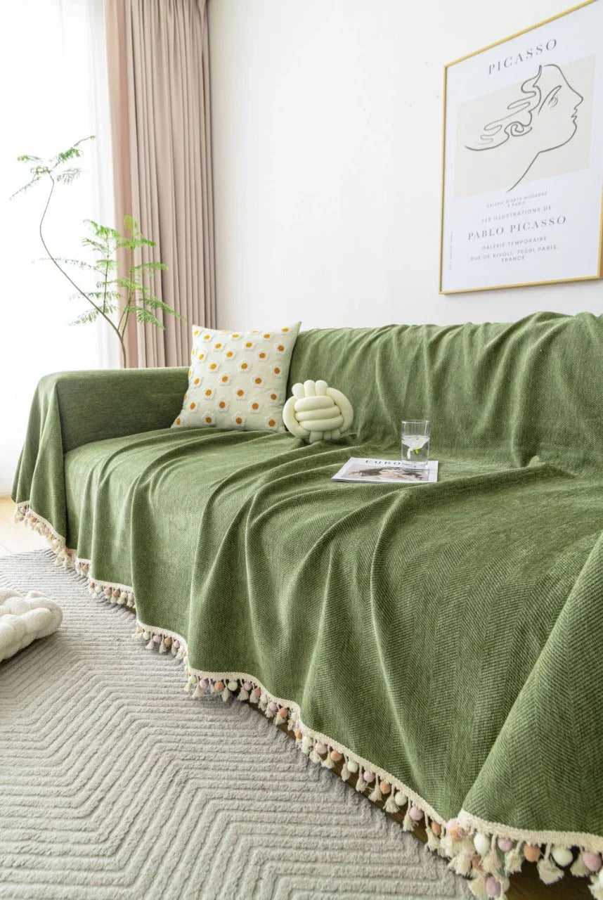 Plaid Herpome · Vert olive (vue 2)