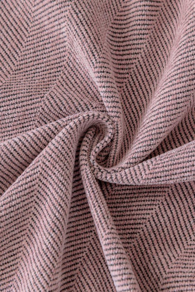 Plaid Herpome · Vieux rose (vue 3)