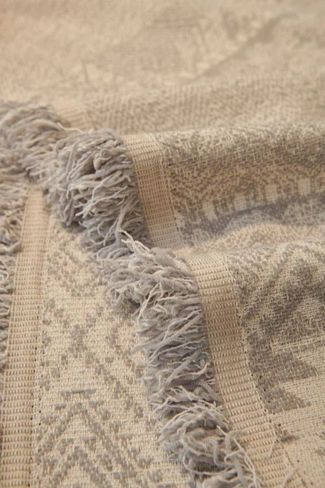 Jeté de canapé Melareve · Gris tourterelle (vue 9)