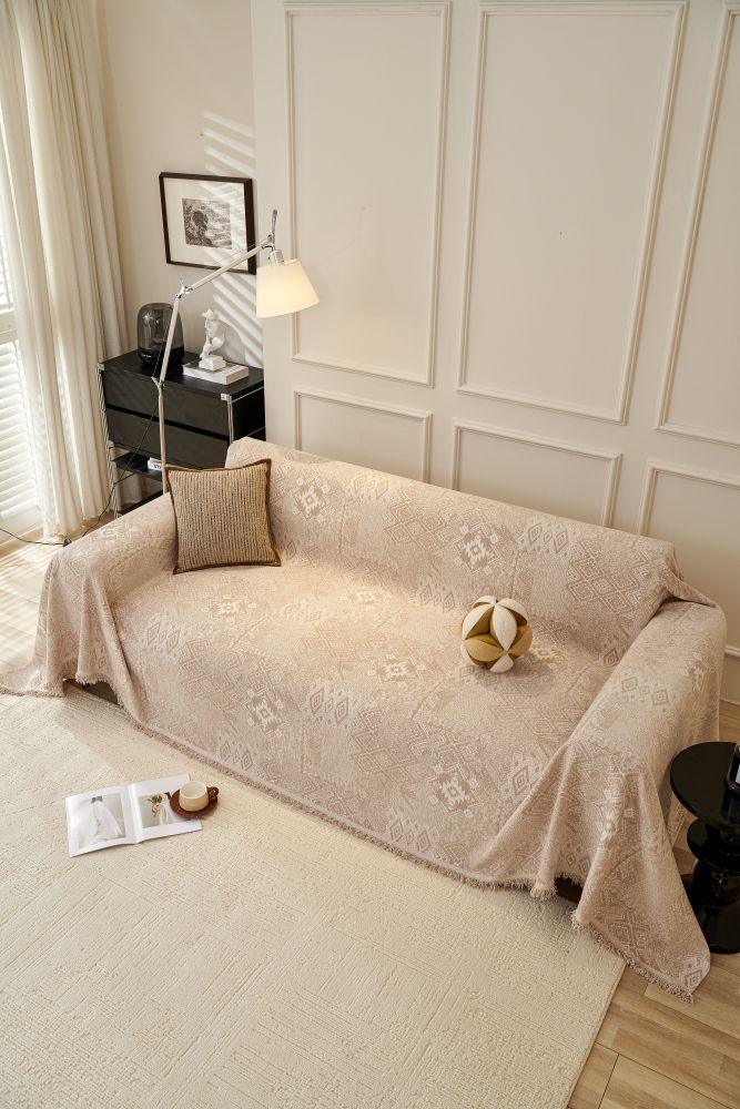 Jeté de canapé Melareve · Beige clair (vue 2)