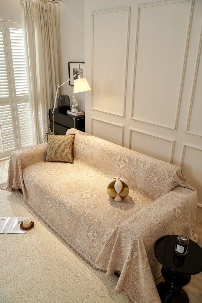 Jeté de canapé Melareve · Beige clair (vue 4)