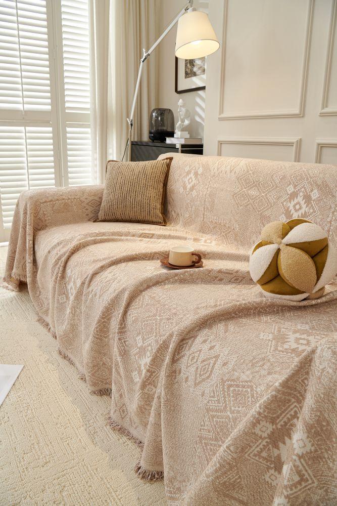 Jeté de canapé Melareve · Beige clair (vue 6)