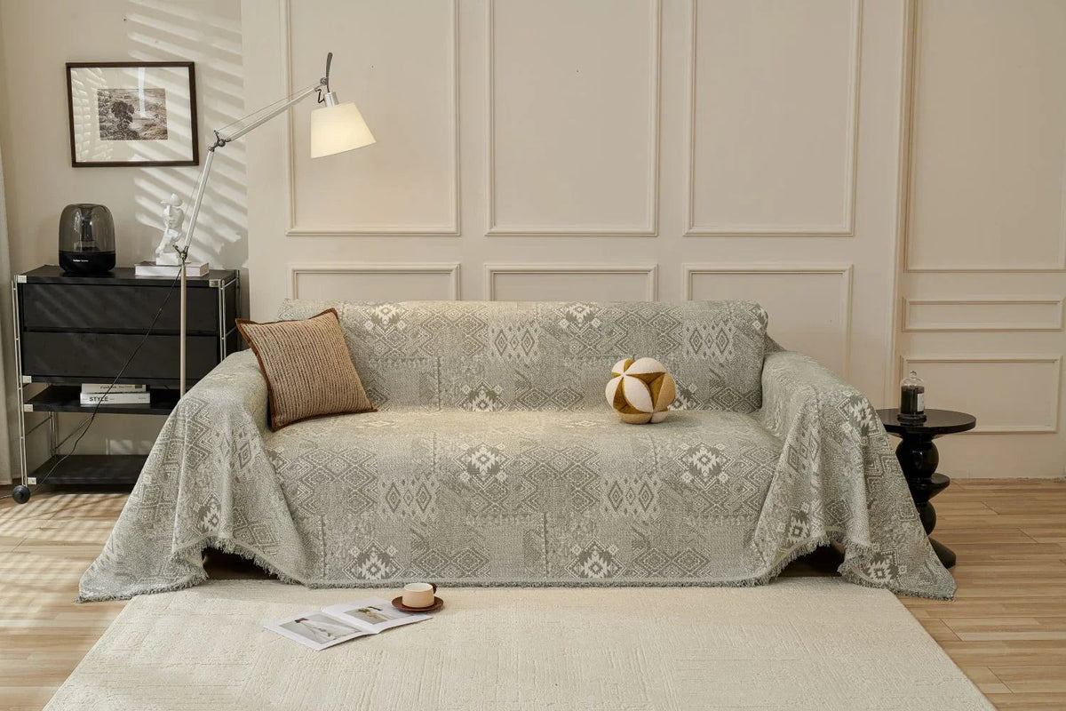 Jeté de canapé Melareve · Gris argenté