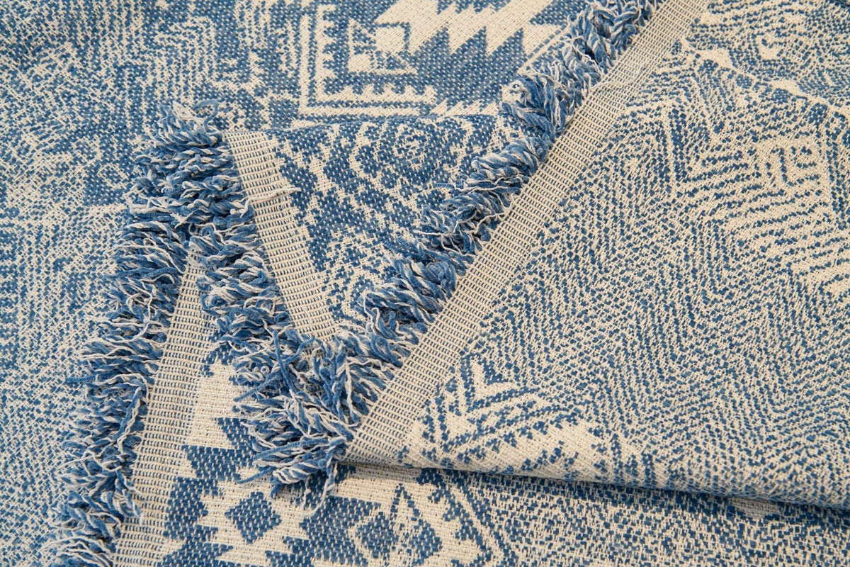 Jeté de canapé Melareve · Bleu délavé (vue 5)