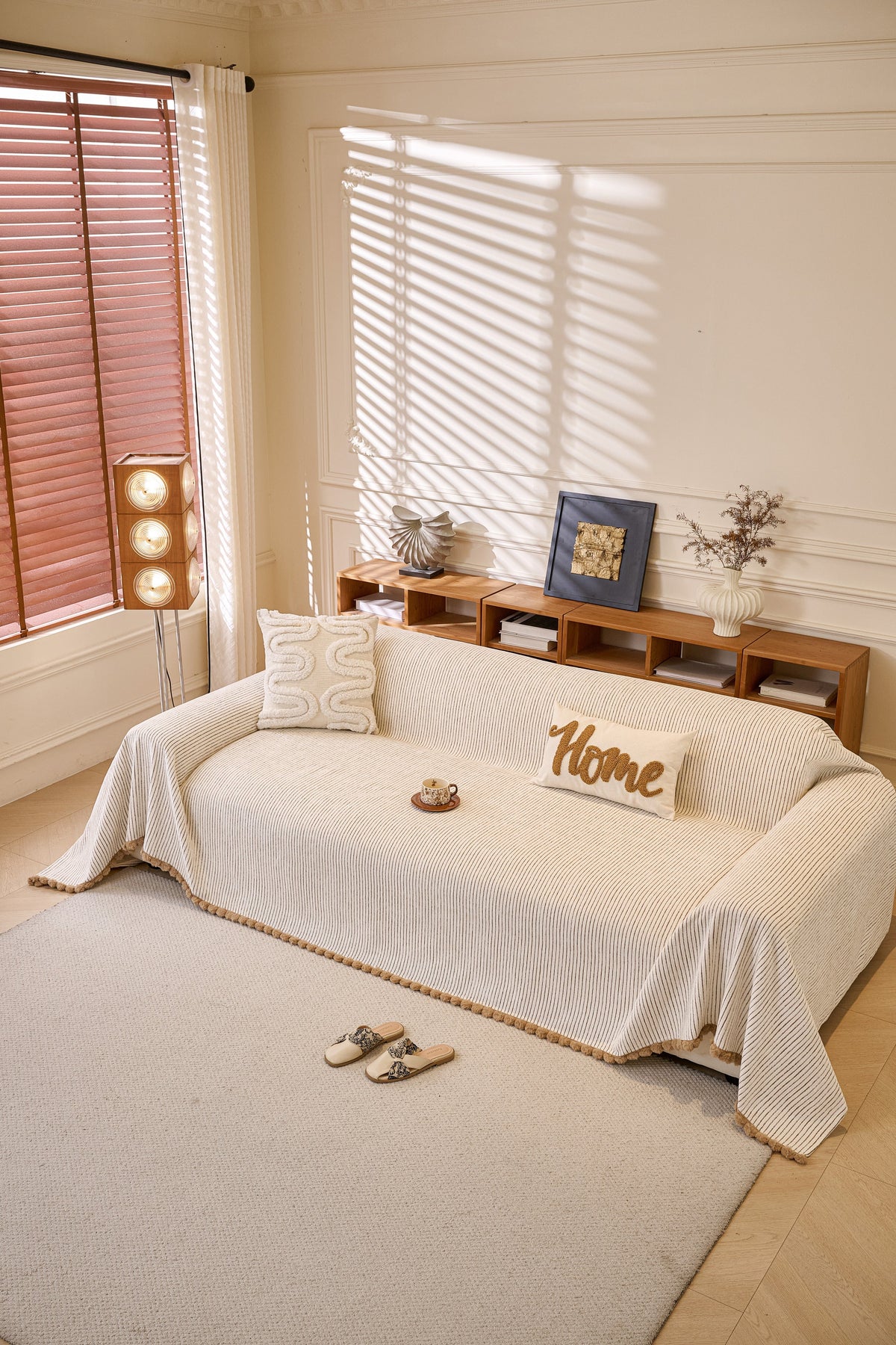 Plaid Pomelle · Beige (vue 2)