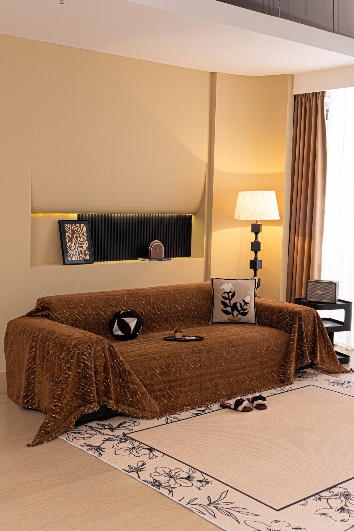 Plaid Velmora · Marron chocolat