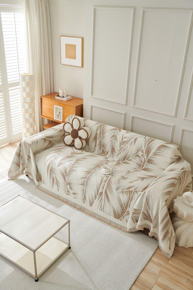 Jeté de canapé Yeluxe · Beige (vue 3)