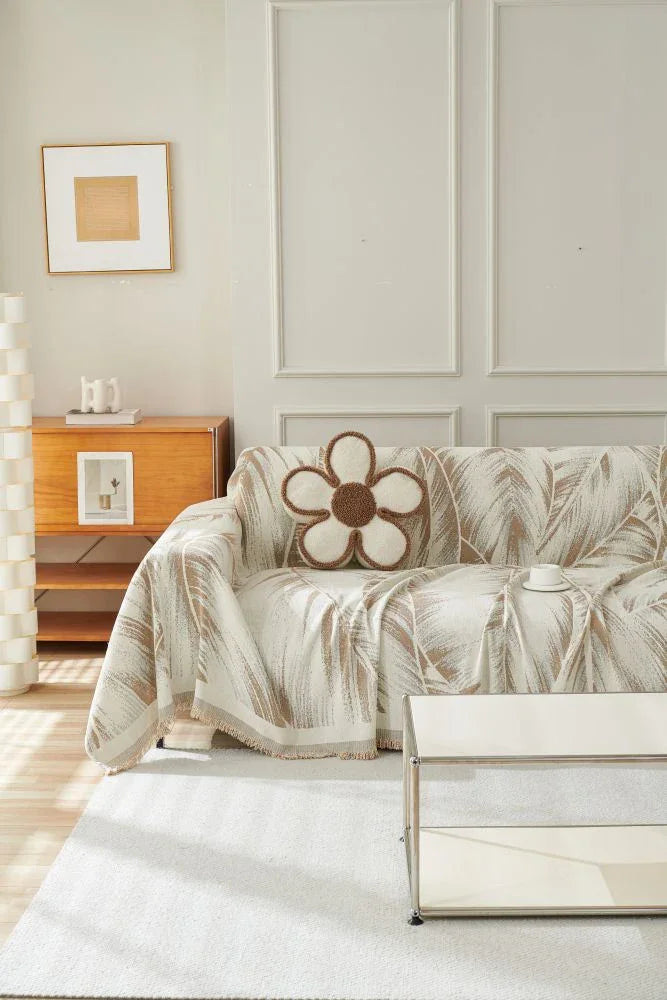 Jeté de canapé Yeluxe · Beige (vue 5)